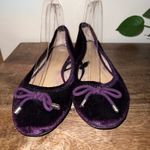 Lily Morgan Womens 9M Purple Velvet Ballet Flats Bow Detail Casual Workwear Chic Size 9 Photo 1