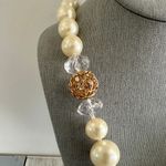 Mixit NWT!  Faux Pearl Beaded Necklace Facited & Metal W Rhinestones Focal Beads Photo 5