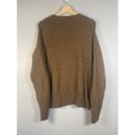 Madewell  Bowden Henley Sweater Coziest Yarn Womens L Brown Wide-Ribbed Wool Cozy Photo 5
