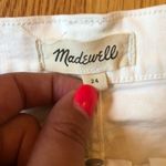 Madewell  white button front denim skirt size 24 Photo 5