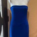 Boohoo  night strapless long dress with slit Photo 0