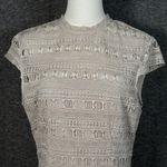 Dolce Vita Lace Sheath Dress Tan Beige Lined Short Sleeve Size Medium Photo 1