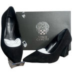Vince Camuto  Hailenda Black Suede Women's Closed Toe Pump Size 5 #B1150 Photo 0