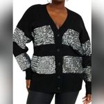River Island  Black and Silver Sequin Women's Sweater Sz 18/20 Photo 0