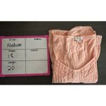 American Eagle  Women‎ Medium Y2K Coral Lacy Trim Long Sleeve Cropped Babydoll Photo 7