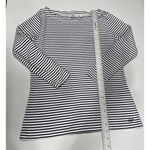 Vineyard Vines  Top Women's M Boat Neck White Blue Striped Nautical Pullover Pima Photo 8