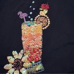 Sweaterworks Shirt Womens Sz XL Black Embellished Beaded Cocktail Vacation Party Photo 1