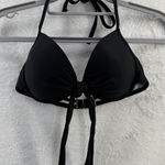 Adore Me Black Halter Bikini Top Tie Front Swimsuit Women's 30A READ Photo 0