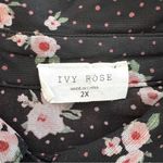 IVY ROSE tunic top / beach coverup, plus size 2X Black Photo 5