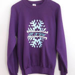 Jerzees Vintage 80's Let It Snow Sweatshirt Purple Made in USA Photo 0