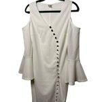 Venus  Ladies Summer Open Shoulder Flowy Button Accented Midi Dress SZ Small Photo 2