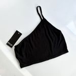 Nasty Gal  One Shoulder‎ Crop Top Womens US Size 4 Black Photo 4