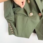 Boston Proper  Modern Double Breasted Blazer Military‎ Green Size 2 Photo 7