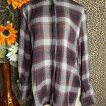 Doe & Rae ✅3/$30✅ NWT  Wine Button Down Long Sleeve Flannel Shirt with Wrist Ties | SMALL Photo 0