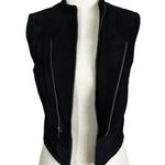 BCBG Maxazria Black Faux Suede Damien Vest Women's Top Size XXS | 9 Photo 1