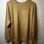 Post surf yellow crew neck with monstera design size L. Size L Photo 0