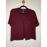 Sag Harbor Burgundy Shift Dress w Short Sleeve Cover Up Sz 14 Photo 5