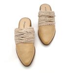 Kelsi Dagger  Brooklyn Alder Mules Size 9 Tan Leather Pointed Toe Boho Slip On Photo 3