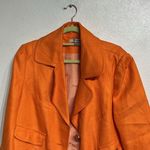 Peter Nygard Nygard Orange Linen Blend Blazer Sz 16 Photo 2