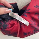 Free People Red Blue Floral V Neck Ashford Lose Control Workout Sports Bra Top Photo 9