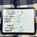 Ann Taylor Plaid Jacket & Skirt Set Size 2 Blue White Textured Button Blazer Photo 12