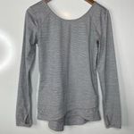Zella  Scoop Back Striped Activewear Long Sleeve Top Small Photo 0