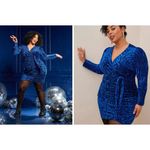 Torrid At The Knee Velvet High Slit Dress Blue Size 20 Photo 1