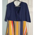 Brand Unknown Maxi Dress, Blue Wrap Top, Striped Skirt, XL Photo 2