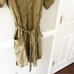 Anthropologie  Pilcro And The LetterPress Army Green Shirt Dress Size Medium Photo 5