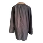 Gallery Vintage Black Brown Tan Trench Coat Medium Classic Long Overcoat Fall Photo 3