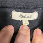 Madewell mock neck black ribbed top with puffed sleeves size medium Photo 2