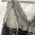 Free People Black Velvet Tank Top Small Babydoll Lace Romantic Whimsy Fairycore Photo 9