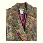 Anthropologie Acorn Open Jacket size 6• Paisley Tapestry Jacket. Orange Photo 2