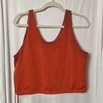 Nike  Yoga Rust Cotton Crop Cinch Tank Top Size Large Photo 2