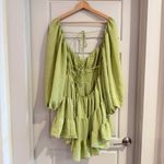 Princess Polly  Danny Long Sleeve Mini Dress Green Size 8 Photo 2