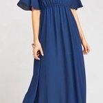 Show Me Your Mumu  Emily Empire Maxi Dress Rich Navy Crisp Photo 0