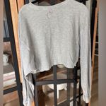 Free People Movement Surfside Cropped top Sweatshirt Heather Stretch Dolman FP Gray Size XS Photo 3