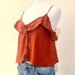 Heart & Hips Stylish rust camisole with button accents. Photo 2