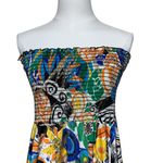 Eien USA Strapless Boho Handkerchief Hem Dress 2XL Multicolor NWT Made in USA Size XXL Photo 1