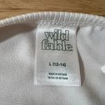 Wild Fable Women's White Ribbed Side-Tie Bikini Bottom - Size Large - NWT Photo 1