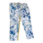 Chico's 16 Denim Jeans Plus Girlfriend Ankle 3 Pants Boho Palm Resort White blue Photo 9