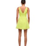 Abercrombie & Fitch V-Neck Twist Godet Mini Dress Lime Green Medium Tall NWT Photo 1