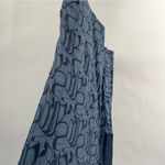 Wild Coast Blue Stretch Knit Open Front Sleeveless Draped Cardigan Shark Bite Size L Photo 5