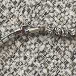 Trifari Vintage Silver Tone and Blue Rhinestone Leaf Bib Choker Necklace Photo 6