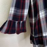 FOR THE REPUBLIC Plaid Off Shoulder Bell Sleeves Peplum Top Photo 3