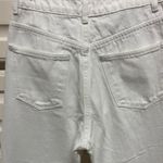 ZARA White Straight Leg Jeans High-Waisted Photo 5