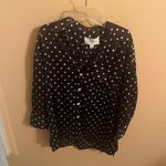 Tuckernuck NWT Pomander Place  Adair Black Polka Dot Button Down Blouse Photo 0