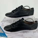 Vionic Keke Supportive Lace Up Black Leather Sneaker Casual Size 11 Low Top Photo 1
