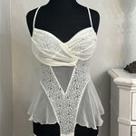 Victoria's Secret Victoria’s Secret Vintage Gold Label White Bridal Teddy Bodysuit Size Medium‎ Photo 11