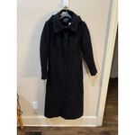 Kimi + Kai Over Coat Black Hooded Pockets Size XS Walking Wool Photo 1